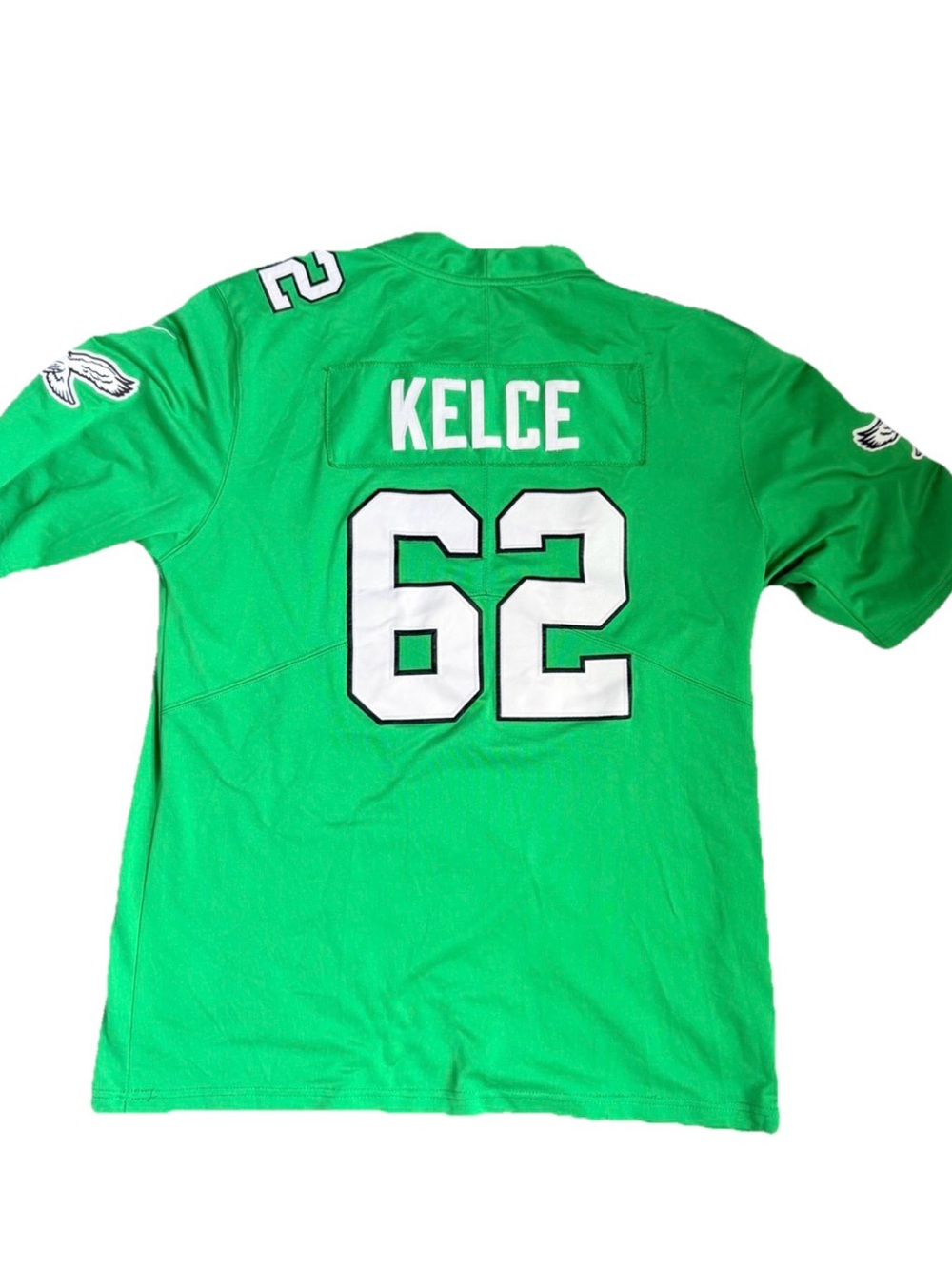 NFL Green Nike NFL Jason Kelce Patch Jersey Size Large #62